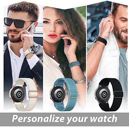 Најлонски стрии паметни опсези за часовници компатибилни со Samsung Galaxy Watch 46mm Galaxy Watch 3/Gear S3 45mm 22mm ткаена