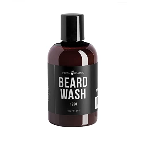 Миење на свежо брада Фрејк брада - Лимон, портокал и мирис на Бергамот - миризлива машка брада и миење на мустаќи - смирувачки
