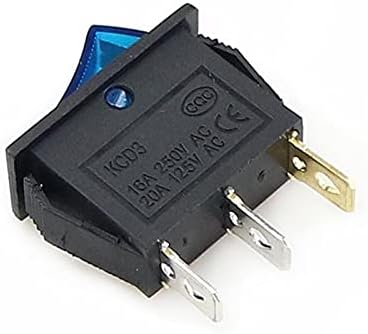 MGTCAR KCD3 Rocker Switch Onf-Off 2 Позиција 3 Пин Електрична опрема со прекинувач за светло напојување 16A 250VAC/20A 125VAC 35mm*31mm*14mm