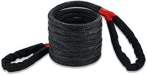 Tyt 1/2 x 20ft Кинетичко закрепнување и лента за јаже, 7650 bs Energy Rope, тешка најлонска двојна плетенка за влечење за ATV