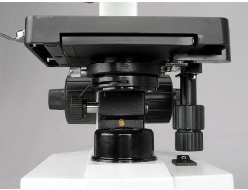 Дигитален соединение Amscope M600C-E1 Дигитален соединение монокуларен микроскоп, WF10X и WF25X очите на очите, зголемувањето на 40X-2500X,