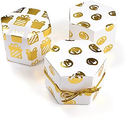 ДВОКРЕВЕТНА Шестоаголна Кутија Извонредна Креативна Кутија За Бонбони, Еколошка Торба За Бонбони Од Хартија, За Чување Подароци