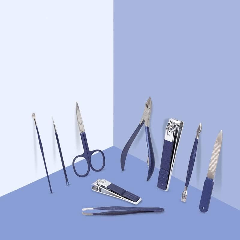 ЦДЈУФ 18 парчиња Ножици За Нокти Поставете Професионални Ножици За Нокти Од нерѓосувачки Челик Пинцети Лажица За Уши Комплет
