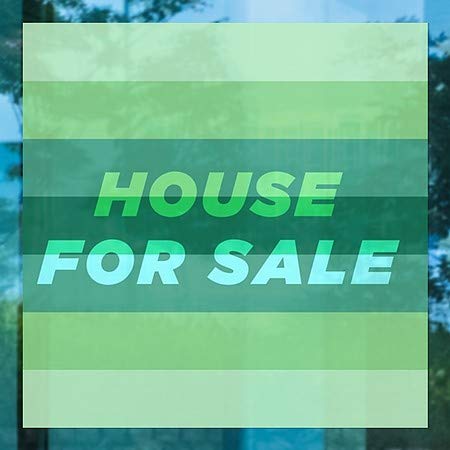 CGSignLab | Куќа За Продажба - Модерен Градиент Прицврстување На Прозорецот | 24 x24