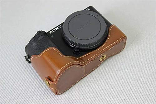 Стп Кожа Половина Камера Случај Торба Покритие Дното Отворање Верзија За Sony Алфа a6500 ILCE-6500