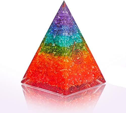 Подс седум бои оникс оргон пирамида позитивни енергии кристали реики чакра заздравување на енергијата домашна канцеларија декорација рачно изработен
