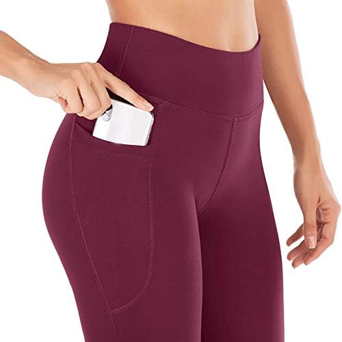 ВОВЕРНА женска панталона за подигање со подигање со високи половини со џебови за контрола на стомакот што не се гледаат во спортски панталони