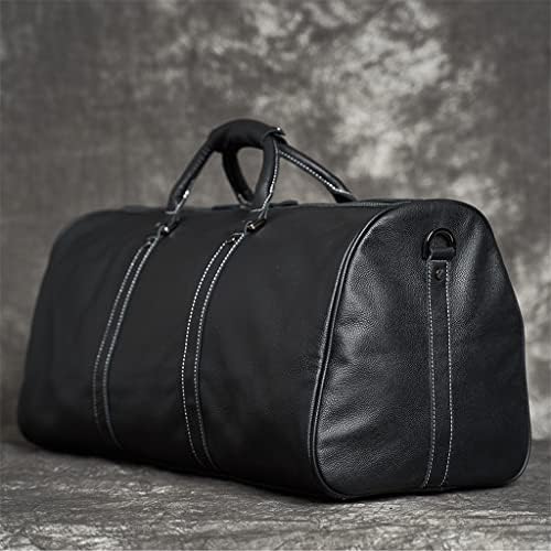 Торба за торбички за торби за рачни багаж SLNFXC Геунин кожа голем капацитет единечен рамо за рамо за лаптоп од 15 инчи