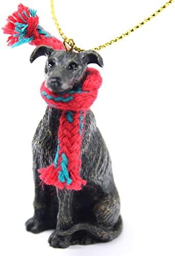 Концепти за разговор Greyhound Tiny Miniature One Christmas Ornament Brindle - прекрасен!