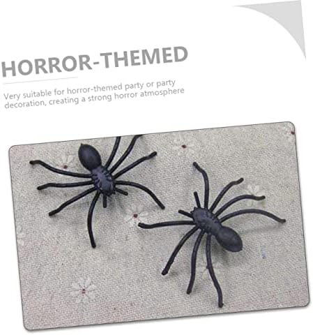 Тентикоко 90 парчиња меки пајаци играчки играчки Дома додатоци Декори за деца за деца Ноќта на вештерките шега играчки пластични пајаци