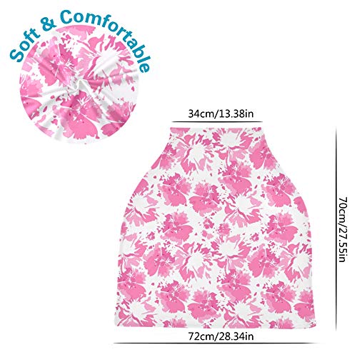 Yyzzh розова вратоврска боја Шибори цветна шема мастило текстурирано печатено затегнување на бебето за бебиња за бебиња за новороденчиња, доенчиња