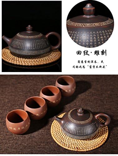 Чинжоу Никсинг чајник Кинески антички будистички класичен резба чај сет Конгфу чај садови
