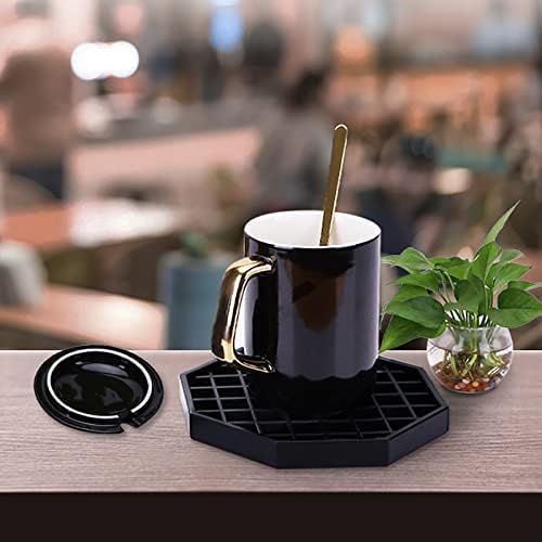 Октагон кафе за капење со тврда црна пластика за countertop за кафе