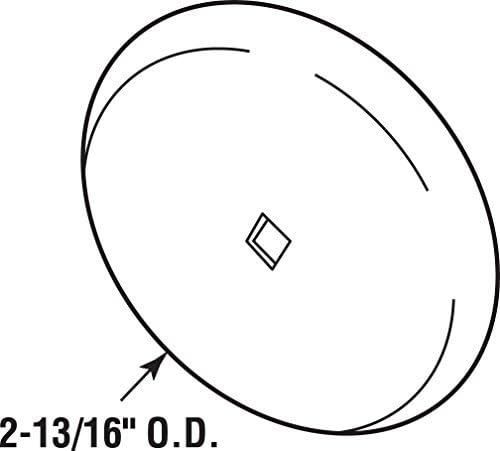 Премиер-линијата MP9201 задниот плоча на копчето на кабинетот, 2-13/16 инчи надворешен дијаметар, запечатен челик, антички месинг финиш, пакет