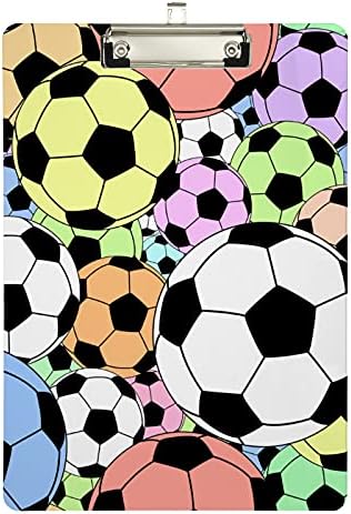 Фудбалски Фудбал Пластична Табла со Исечоци 9x12, 5 Акрилни Табли Со Исечоци Со Клип Со Низок Профил А4 Големина На Букви Тешка Табла