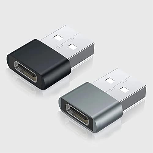 USB-C женски до USB машки брз адаптер компатибилен со вашиот GoPro Hero6 за полнач, синхронизација, OTG уреди како тастатура, глушец, поштенски