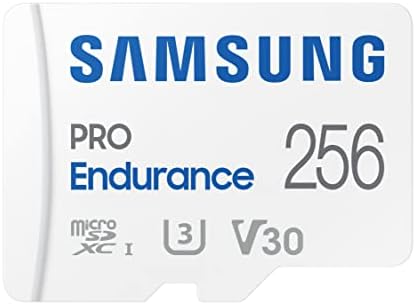 Samsung Pro издржливост 256GB MicroSDXC мемориска картичка со адаптер за Dash Cam, телесна камера и безбедносна камера - Класа 10, U3, V30