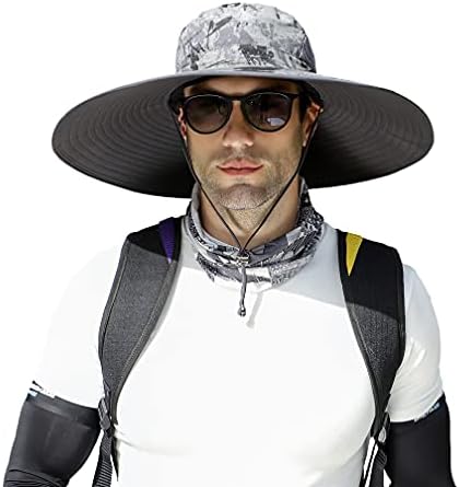 Леотрони мажи широки капаци на сонцето UPF50+ водоотпорна капа за дишење за риболов, пешачење, кампување