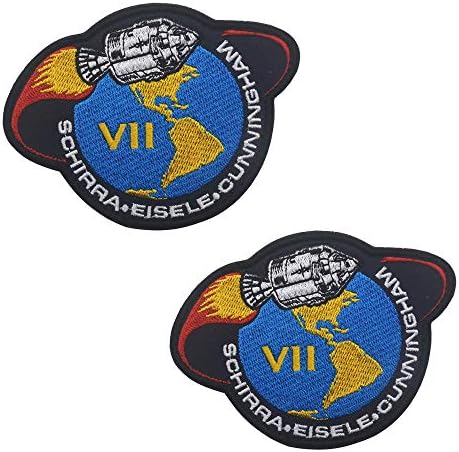 Наса Аполо мисија лепенка постави Аполо1,7,8,9,10,11,12,13,14,15,16,17, вселенски везени закрпи, лого на 60 -годишнината, DIY везена лепенка