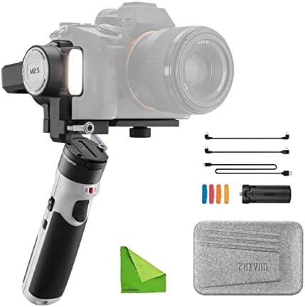 Zhiyun Crane M2S Gimbal за лесна камера без огледала, паметен телефон, рачен стабилизатор со 3 оски компатибилен со Sony A6000, A6300, A6500,