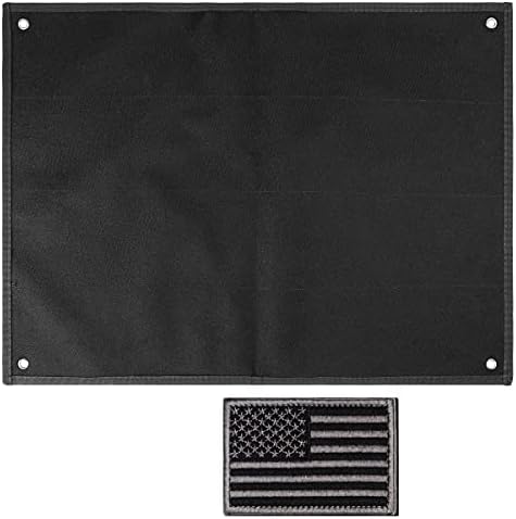 Eronseals Tactical Board Patch Организатор Држач со површина на јамка, челичен прстен и лепенка за знаме