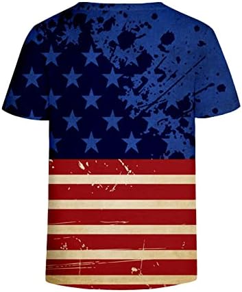 Тинејџерски девојки Американски шарени графички маички против вратот блуза маички кратки ракави случајни есен летни маички 2023 облека 8o