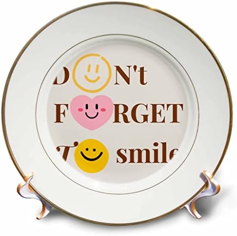 3drose emoji со текст на не заборавајте да се насмевнете - плочи