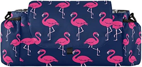 висесани Бебе Шетач Организатор Розова Фламинго Шетач Додатоци Торба Голем Простор со 2 Држачи За Чаши Повеќе Џебови Со Патент За Шишиња Пелени