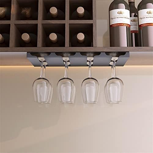 Hggdkdg стаклена решетка за вино под држачот на држачи за складирање на држачи за складирање метал организатор бар кујна