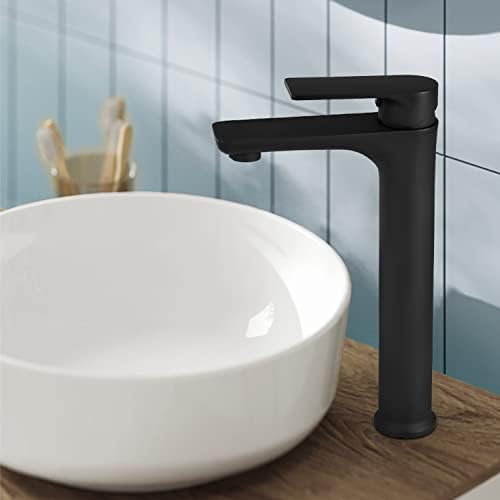 Inwiny бања за лавални садови за мијалник на садот мат црна палуба монтирање висока измет една рачка единечна дупка бања садови