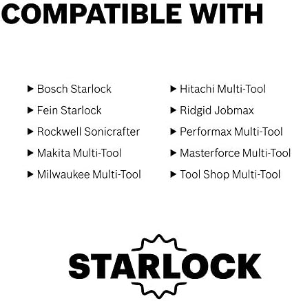 Bosch OSL006 5-парчиња Starlock осцилирачки мулти-алатки разновидни поставени лопати за мешани апликации во метал, дрво и други материјали
