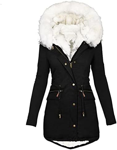Зимска јакна жени руно наредени долги ракави цврсти дуксери на надворешната облека, обични задебелени топло тешки кардигански палто врвови