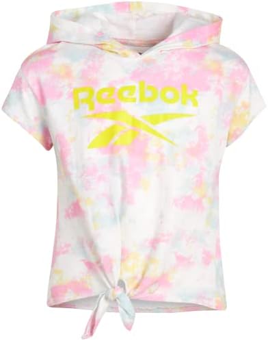 Сет за активни облеки за девојчиња Reebok - маица за изведба на кратки ракави и хеланки со целосна должина