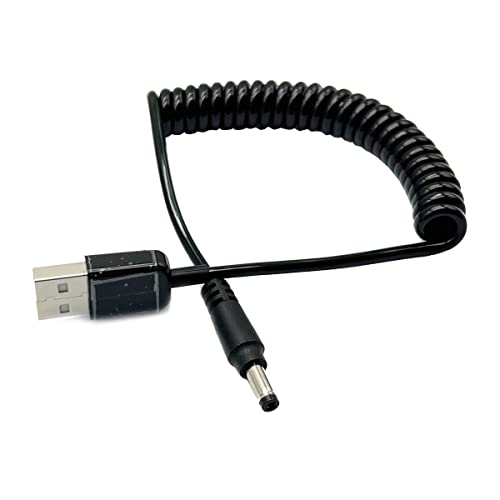 Намотан USB до DC 4.0 mm x 1.7 mm Dc Приклучок За Напојување Кабел, 2PACK USB 2.0 Машки до dc 4.0 * 1.7 mm 5v Кабел За Полнач