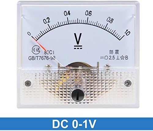 Uxcell DC 0-1V аналоген панел мерач на напон на напон 85C1 2,5% маргина на грешка