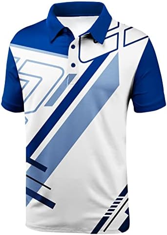 Малку убавина голф Полос за мажи атлетски машки поло маици со кратки ракави влага, прикриен летен голф кошула