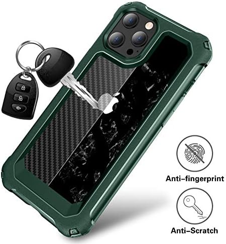 Тешка кутија Ptuoniu Компатибилен со iPhone 12 Pro Max 6,7 инчи случај 2020, [отпорен на гребење] [Заштита на воена оценка] Хард компјутер +