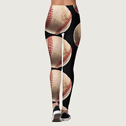 Хајленд крава бејзбол печати хеланки тенок истегнување пролетни хулахопки за жени компресија јога тренинзи за тренингот панталони