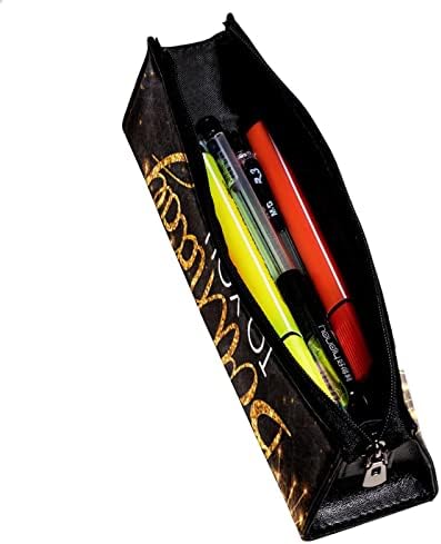 Кутија со моливи на геерот, торбичка за моливи, куќиште за пенкало, торбичка за пенкало, мала торбичка за моливи, среќен роденден мермер црно
