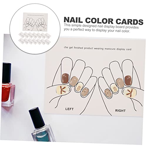Fomiyes 15 парчиња нокти Арт -картичка картички за бои во боја на нокти за нокти за нокти за обука на нокти, алатка за нокти, приказ на