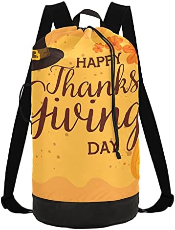 Среќен Денот На Благодарноста Тикви Капа Торба За Перење со Ремени За Рамо Торба За Ранец За Перење Затворање На Врвки Виси Пречка