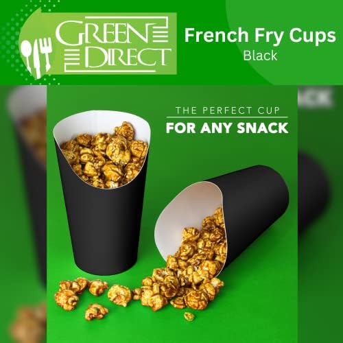 Зелена директна црна француска чаша за пржени чаши за еднократна употреба | Charcuterie Cups за еднократна употреба француски држач
