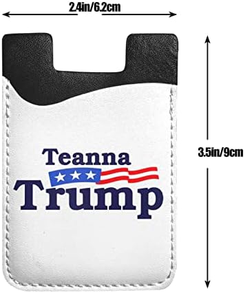 Трамп 2024 Телефон за лого назад еластичен ракав за ракав за ракав, телефонски слот за картички, погоден за сите мобилни телефони повеќето