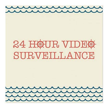 CGSignLab | 24 -часовен видео надзор -Наувтичен бран Прозорец за лепење | 24 x24