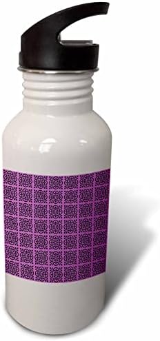 3Drose Art Deco Style Fleur de Lis Model Black On Purple - Вода шишиња