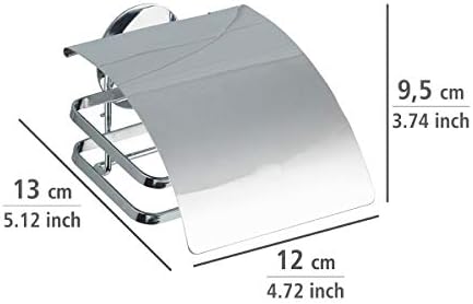 Венко 21781100 Турбо-лок капакот на држачот за тоалетна хартија од не'рѓосувачки челик, 4,7 x 3,7 x 5,1 инчи, сјајна