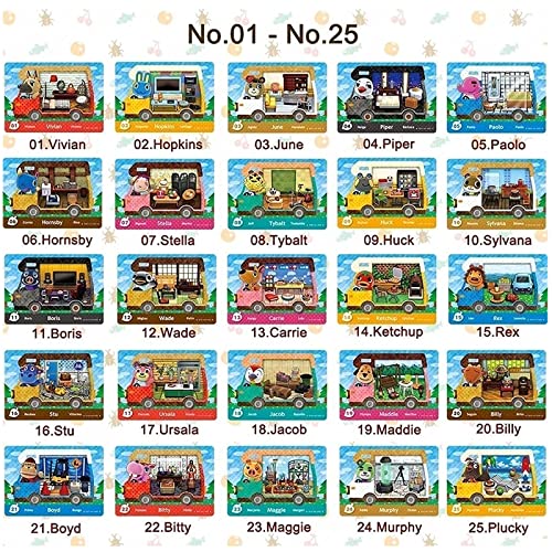 Јунгаха 50 Парчиња Караван ACNH Nfc Amiibo Картичка За Премин На Животни Нови Хоризонти Серија 1-4 За Прекинувач/Wii U/Нови И 3DS