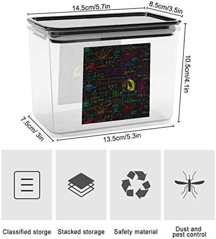 Математика Наука Контејнер За Складирање Храна Пластични Проѕирни Кутии За Складирање Со Капак За Заптивка