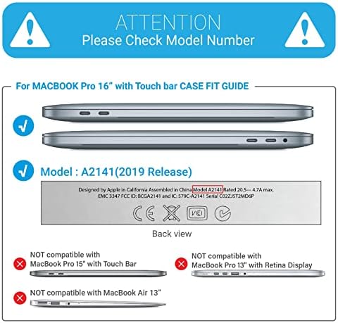 Ибензер Компатибилен Со Macbook Pro 16 Инчен Случај A2141 Ослободување 2020 2019, Пластичен Капак На Куќиштето Со Тврда Обвивка За Mac