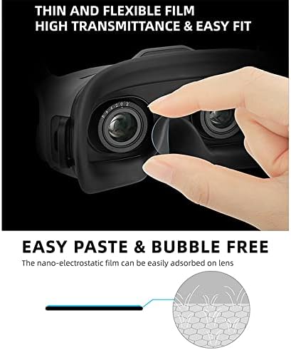 Wtohoby 2 пара HD филм за Googgles DJI Avata 2 стаклени леќи против-гребење заштитен филм за заштита од прашина за заштита на прашина